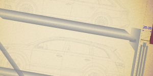 Mod PARK 02 Elevatore per auto e sistema di parcheggio semiautomatico per il parcheggio indipendente di autoveicoli costituito da moduli affiancati formati da 2 piattaforme ciascuno, una a piano strada e una a livello superiore.